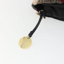BLUE LABEL CRESTBRIDGE CB Check Shoulder Bag Nylon Wool Gold Red Auth 174651A-10
