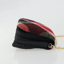 BLUE LABEL CRESTBRIDGE CB Check Shoulder Bag Nylon Wool Gold Red Auth 174651A-3