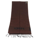 FENDI Scarf Wool Brown Auth 174661-11