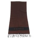 FENDI Scarf Wool Brown Auth 174661-2
