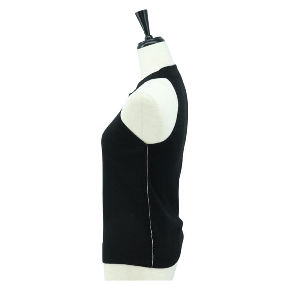 Miu Miu Tank Top Wool Black Auth 174667A