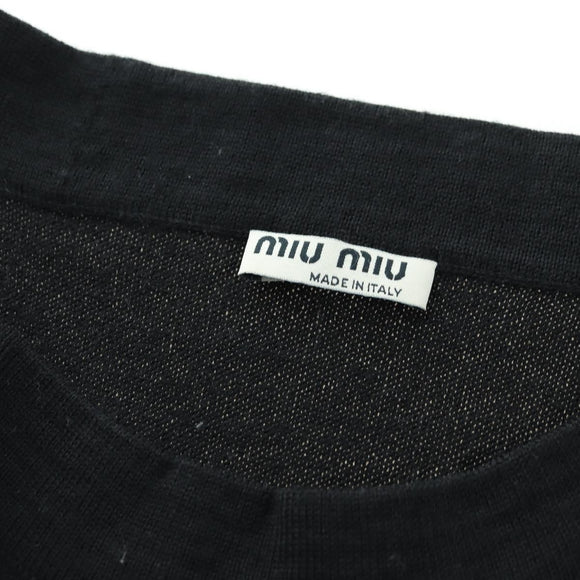 Miu Miu Tank Top Wool Black Auth 174667A