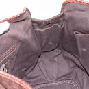 CELINE Macadam Canvas Hand Bag Brown Gold Auth 174672-19