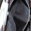 Salvatore Ferragamo Gancini Hand Bag Leather Brown Gold Auth 174673A-20