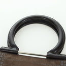 Salvatore Ferragamo Gancini Hand Bag Leather Brown Gold Auth 174673A-8