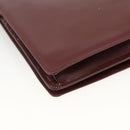 CARTIER Must Line Shoulder Bag Leather Bordeaux Gold Auth 174674A-16