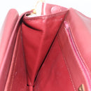 CARTIER Must Line Shoulder Bag Leather Bordeaux Gold Auth 174674A-19