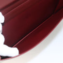 CARTIER Must Line Shoulder Bag Leather Bordeaux Gold Auth 174674A-22