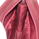 CARTIER Must Line Clutch Bag Leather Bordeaux Gold Auth 174676A-17