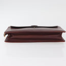 CARTIER Must Line Clutch Bag Leather Bordeaux Gold Auth 174676A-6