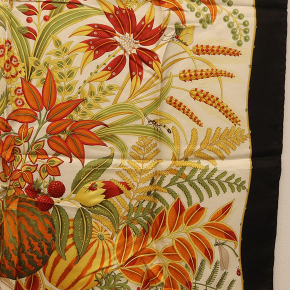 Salvatore Ferragamo Scarf Silk Black Auth 174683A