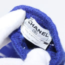 CHANEL Gloves Cashmere Blue CC Auth 174684-6