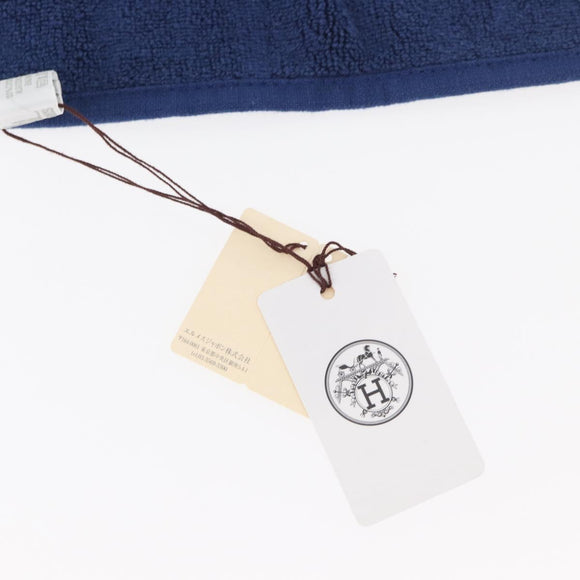 HERMES Towel Cotton 2 Set Blue Orange Auth 174685A