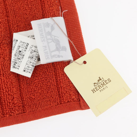 HERMES Towel Cotton 2 Set Blue Orange Auth 174685A