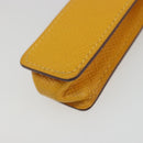 HERMES Serie Small Item Case Accessory Case Leather Yellow Auth 174688A-15
