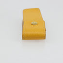 HERMES Serie Small Item Case Accessory Case Leather Yellow Auth 174688A-5