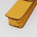 HERMES Serie Small Item Case Accessory Case Leather Yellow Auth 174688A-7