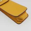 HERMES Serie Small Item Case Accessory Case Leather Yellow Auth 174688A-14