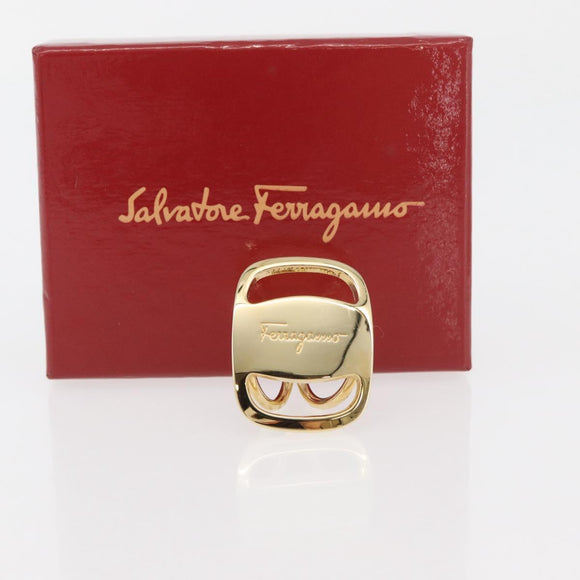 Salvatore Ferragamo Vala Ring metal Gold Auth 174691A
