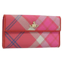 Vivienne Westwood Long Wallet PVC Leather Pink Gold Auth 174698A-1