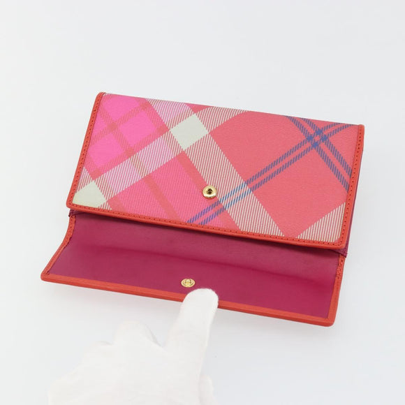 Vivienne Westwood Long Wallet PVC Leather Pink Gold Auth 174698A