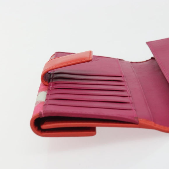 Vivienne Westwood Long Wallet PVC Leather Pink Gold Auth 174698A