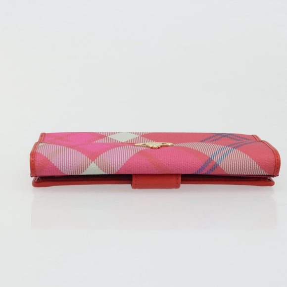 Vivienne Westwood Long Wallet PVC Leather Pink Gold Auth 174698A