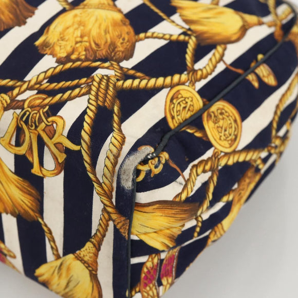 Christian Dior Hand Bag Canvas Yellow Auth 174700