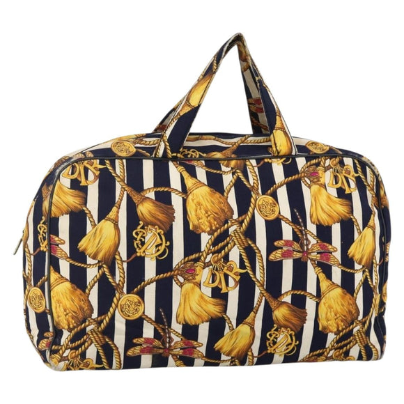 Christian Dior Hand Bag Canvas Yellow Auth 174700