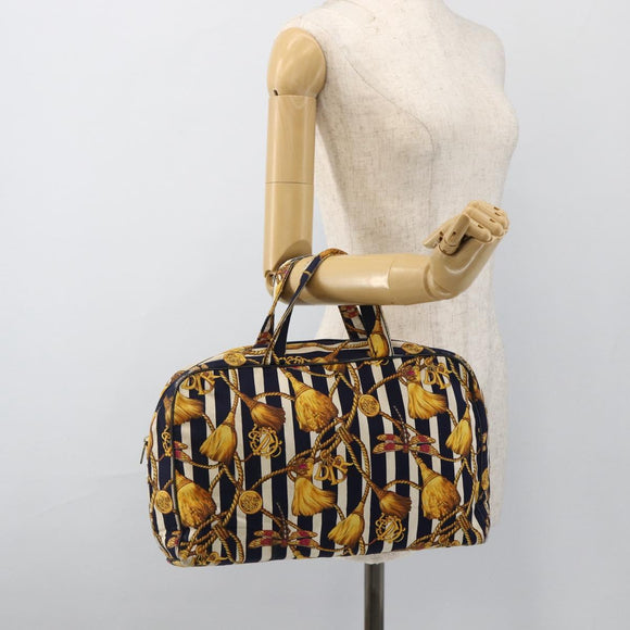Christian Dior Hand Bag Canvas Yellow Auth 174700