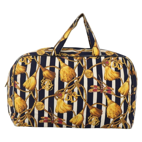 Christian Dior Hand Bag Canvas Yellow Auth 174700
