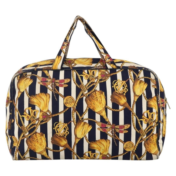 Christian Dior Hand Bag Canvas Yellow Auth 174700