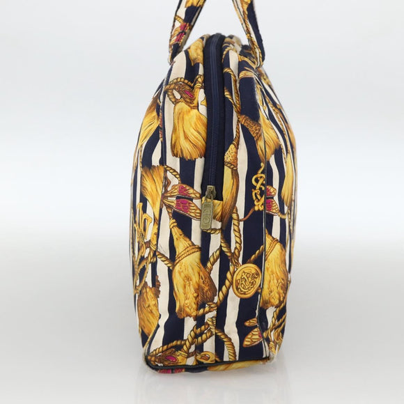 Christian Dior Hand Bag Canvas Yellow Auth 174700