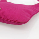 ETRO Paisley Shoulder Bag Nylon Pink Silver Auth 174701A-9