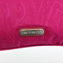 ETRO Paisley Shoulder Bag Nylon Pink Silver Auth 174701A-10
