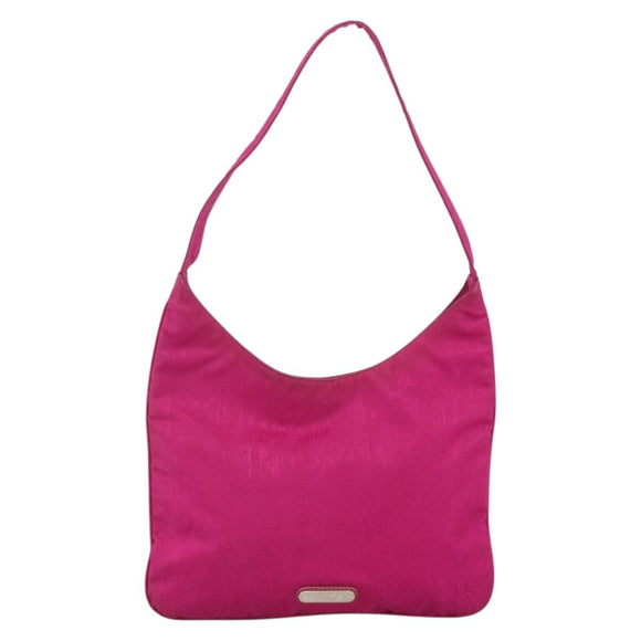 ETRO Paisley Shoulder Bag Nylon Pink Silver Auth 174701A