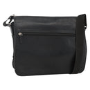 Salvatore Ferragamo Shoulder Bag Nylon Leather Black Silver Auth 174702-1