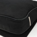 Salvatore Ferragamo Shoulder Bag Nylon Leather Black Silver Auth 174702-15