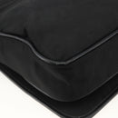 Salvatore Ferragamo Shoulder Bag Nylon Leather Black Silver Auth 174702-16