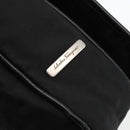 Salvatore Ferragamo Shoulder Bag Nylon Leather Black Silver Auth 174702-17