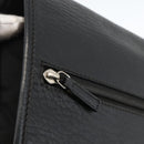 Salvatore Ferragamo Shoulder Bag Nylon Leather Black Silver Auth 174702-18