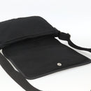 Salvatore Ferragamo Shoulder Bag Nylon Leather Black Silver Auth 174702-10