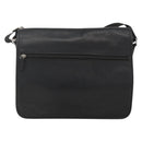 Salvatore Ferragamo Shoulder Bag Nylon Leather Black Silver Auth 174702-13