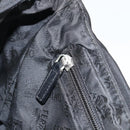Salvatore Ferragamo Shoulder Bag Nylon Leather Black Silver Auth 174702-21
