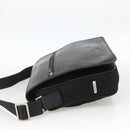 Salvatore Ferragamo Shoulder Bag Nylon Leather Black Silver Auth 174702-3