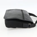 Salvatore Ferragamo Shoulder Bag Nylon Leather Black Silver Auth 174702-4