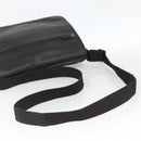 Salvatore Ferragamo Shoulder Bag Nylon Leather Black Silver Auth 174702-7