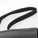 Salvatore Ferragamo Shoulder Bag Nylon Leather Black Silver Auth 174702-8