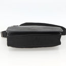 Salvatore Ferragamo Shoulder Bag Nylon Leather Black Silver Auth 174702-5