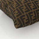 FENDI Purse Zucca Canvas Pouch Black Brown Auth 174703A-14